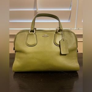 Coach green handbag